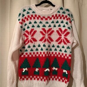 Festive Red and Green Holiday Sweater -Classic Ugly Sweater